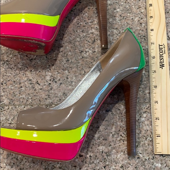 Neon color Ruthie Davis heels - Picture 7 of 12